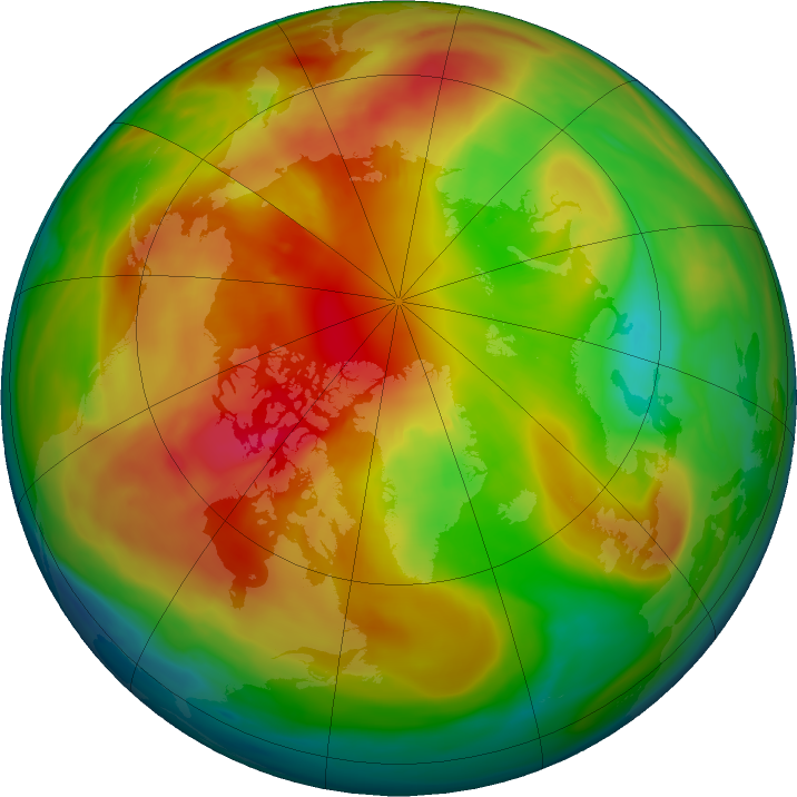 Arctic ozone map for 28 February 2017